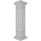 Ekena Millwork 8"W x 40"H Corner Newel Post with Panel, Flat Capital, & Base Trim (Installation kit included) NWL08X40CPF0B0 - alternate 3